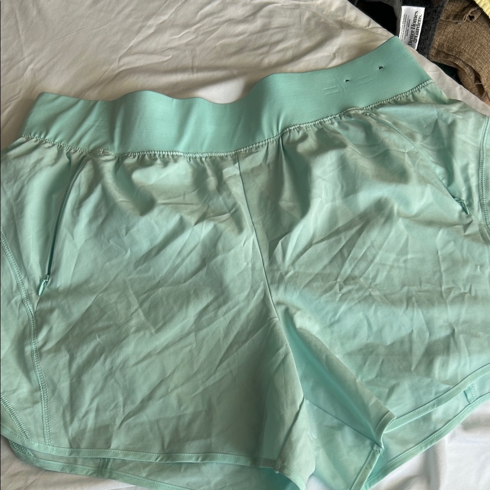 Tek Gear Light Green Women's Athletic Shorts